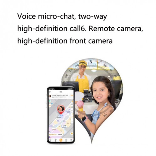 Appel de bande dessinée de positionnement intelligent A111-Z1 Appel de bande dessinée de positionnement intelligent pour l'aide Multi-fonction Watch Phone (Bleu) SH801B62-07