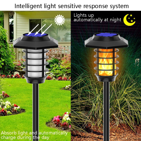 Solar LED de la pelouse Simulation de la pelouse Flame Lampe de jardin EXTÉRIEUR Eclairage Paysage Lumière, Spec: 66 LED SH4902348-08