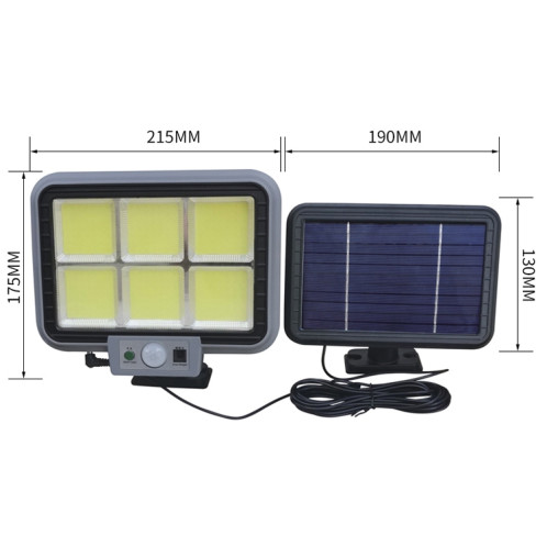 6 x 49 COB extérieur extérieur étanche Solar Split Type Wall Light Induction Human Induction Jardin Corridor Street Lumière SH8412555-07