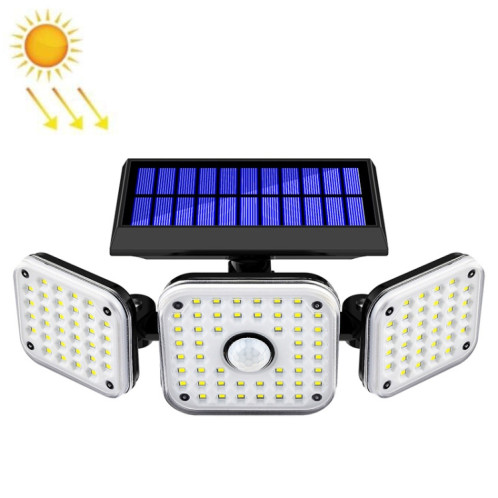112 lumières murales rotatives à 3 têtes solaires LED à 3 têtes humains Sens de jardin imperméable extérieur extérieur SH1601186-07