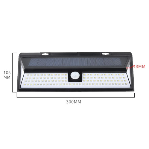 TG-TY00401 118 LED Solaire 3 côtés Flux de mouvement de détection de mouvement de mouvement de mouvement de jardin extérieur couloir de jardin de jardin SH04011141-07