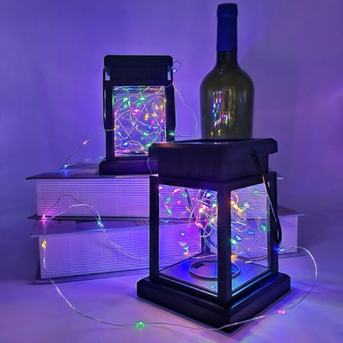 Solar LED Vent Starry Wind Lantern Festival Décoration Retro Cuivre Fil String Light (coloré) SH401A238-07