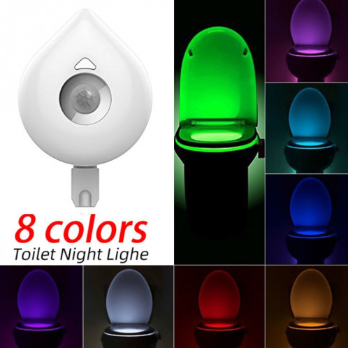 1705 Toilette Lumière Human Organe Induction Night Light Light Toilet Toilette Lumière de nuit (8 Couleur) SH701A463-07