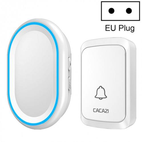 Cacazi A80 1 pour 1 sonnette de musique sans fil sans batterie, bougie: bouche EU (blanc) SC402B1942-07