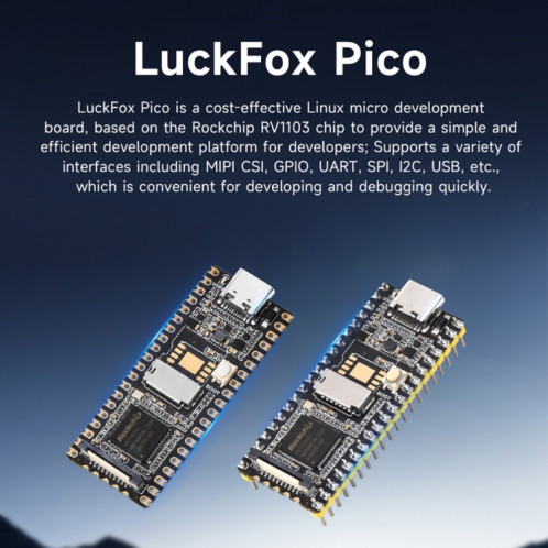 Waveshare LuckFox Pico RV1103 Carte de développement micro Linux avec en-tête SW5802139-012