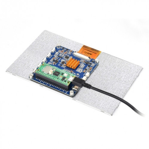 Waveshare 7 pouces pour Raspberry Pi Pico 1024 × 600 pixels, panneau IPS, module d'affichage DVI SW830187-010