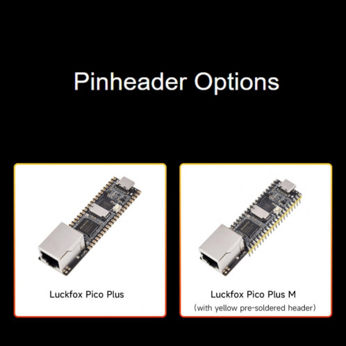 Carte de développement Micro Linux Waveshare LuckFox Pico Plus RV1103, avec port Ethernet sans en-tête SW2102509-014