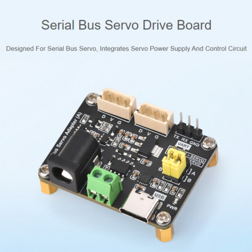 Carte de pilote de servo de bus série Waveshare 25514, pour servos de bus série série ST/SC SW69221047-012