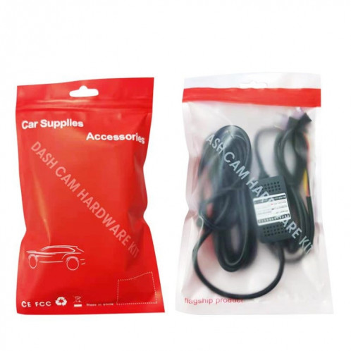 H516 Enregistrement Step-Down Line Rétrécissement Vidéo Vidéo Chargeur Line Ligne de stationnement Surveillance du parking Cordon d'alimentation à trois cœurs, Modèle: avec fusible (mini coude droit) SH301A1119-07