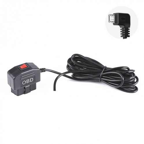 Chargeur de voiture H508 OBD Cordon d'alimentation de l'enregistreur de conduite 12 / 24V à 5V avec commutateur Ligne de protection basse pression, Spécification: Micro gauche COUBOW SH38051754-08