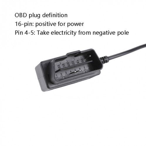 Chargeur de voiture H508 OBD Cordon d'alimentation de l'enregistreur de conduite 12 / 24V à 5V avec commutateur Ligne de protection basse pression, Spécification: Micro gauche COUBOW SH38051754-08