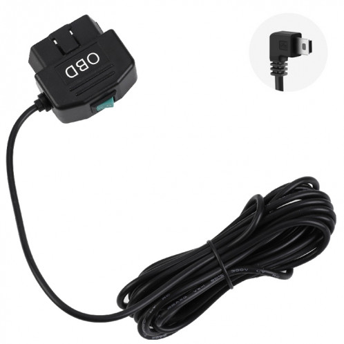 H507 Enregistreur de conduite OBD Step-Bas ligne ACC Cordon d'alimentation à trois cœurs 12 / 24V à 5V 3A Ligne de protection basse pression, Spécification: mini coude droit SH48031954-07