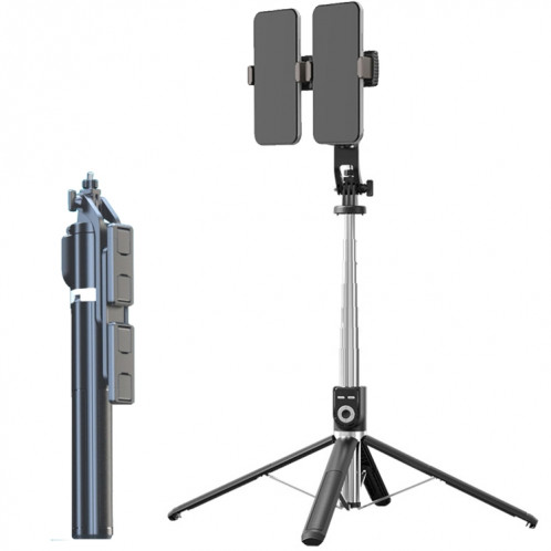 Support en direct pour bâtons de selfie Bluetooth pliables rotatifs à 360 degrés, spécification : P220 TK (double clip) SH4701253-07