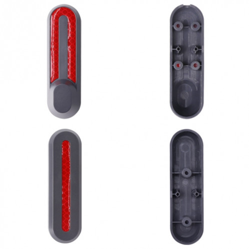 2 PCS Couverture décorative à quatre voies de roue de scooter électrique avec des bandes réfléchissantes pour Xiaomi Mijia 1s / Pro (Noir) SH701A1613-05