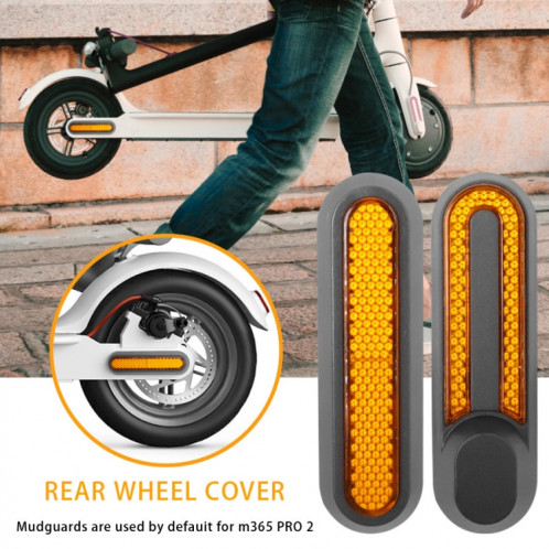 Couverture décorative à quatre voies de roue de scooter à quatre voies avec bandes réfléchissantes et vis pour Xiaomi Mijia 1S / Pro 2 (rouge) SH401A48-06