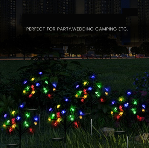 16 LED Solar Tree Branche Lotus Lampe de jardin d'extérieur SH6539182-07