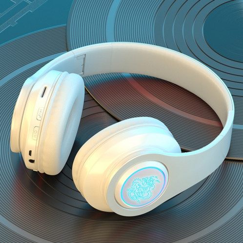 B39 Casque Bluetooth sans fil Bluetooth Subwoofer avec carte de lumière respiratoire TF Carte (Blanc) SH801D524-07