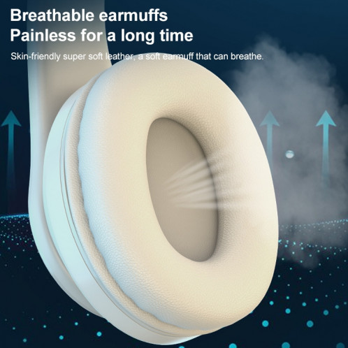 B39 Casque Bluetooth sans fil Bluetooth Subwoofer avec carte de lumière respiratoire TF Carte (Blanc) SH801D524-07