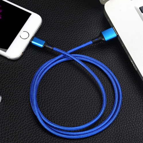 4 PCS 2.4A USB-C / TYPE-C pour le câble de données de la synchronisation rapide, de la longueur: 1m (bleu) SH7602487-07