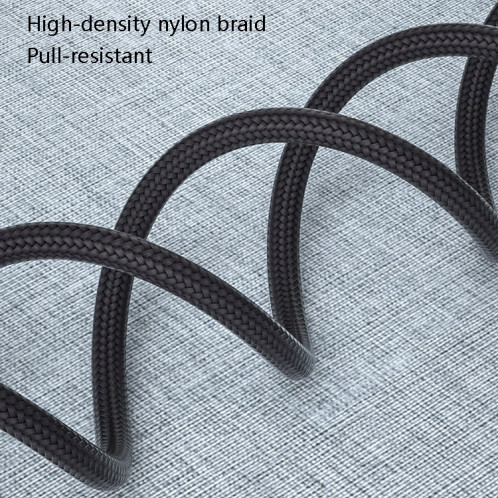 4 PCS 2.4A USB-C / TYPE-C pour le câble de données de la synchronisation rapide de l'USB tressé, Longueur: 0.25m (Noir) SH76071938-07