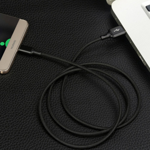 4 PCS 2.4A USB-C / TYPE-C pour le câble de données de la synchronisation rapide, de la longueur: 1,5 m (noir) SH7611531-07