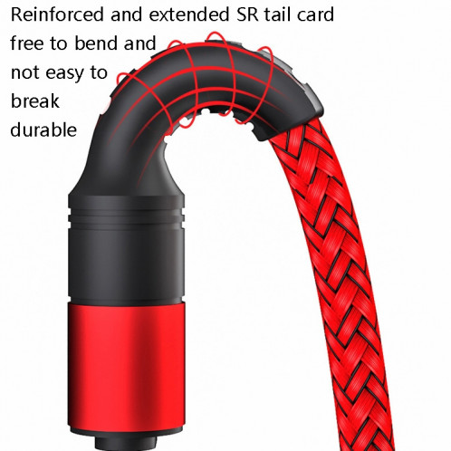 3 en 1 USB à Dual Type-C + Micro USB Câble de données de la synchronisation rapide, sortie: 5a (rouge) SH85061361-07