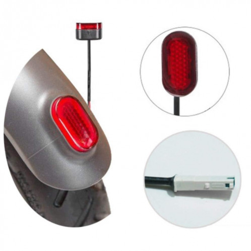 Pour Xiaomi Mijia M365 Scooter Scooter Finage de la plaque de fixation de la plaque de feu arrière avec câble et puce (noir) SH201A1653-07