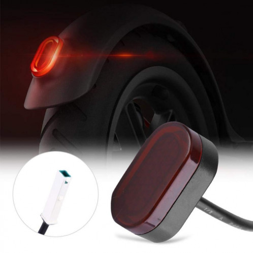 Pour Xiaomi Mijia M365 Scooter Scooter Finage de la plaque de fixation de la plaque de feu arrière avec câble et puce (noir) SH201A1653-07