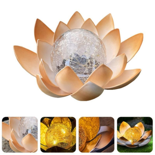 Lotus Solar Courtyard Lampe Décoration de jardin en plein air (bleu) SH101A1030-07