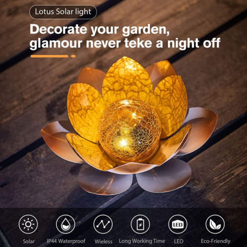 Lotus Solar Courtyard Lampe Décoration de jardin en plein air (bleu) SH101A1030-07