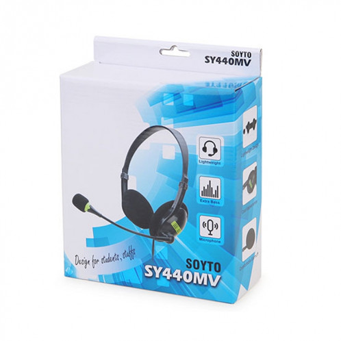 Soyto Sy440MV Enseignement Office Network CLASSET EDUCTION Étudiant Casque d'ordinateur, Style: Noir PC SS6401947-08