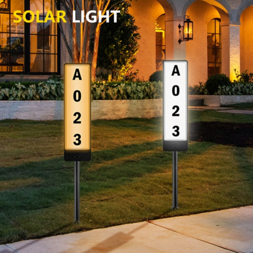 TS-G6704 Température double couleur Solaire Plug-au sol Numéro de la maison SH70203-08