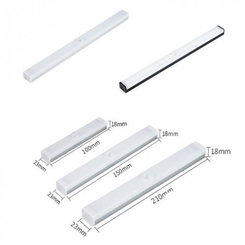 Lampe à induction du corps humain LED Long Strip Chargement de la lampe de lampe de lampe, Taille: 21cm (lumière argentée et blanche) SH603A1623-07