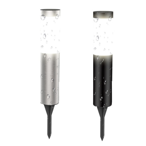 DSA-001 Colonne de jardin solaire Lumière de pelouse extérieure, style: lumière argentée SH0302581-07