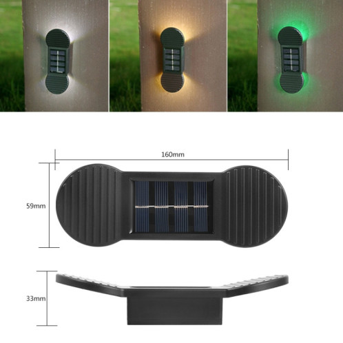 2 LED Lumière solaire Jardin extérieure Lumière de mur imperméable (lumière colorée) SH101C1404-07