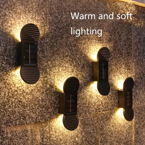 2 LED Lumière solaire Jardin extérieure Lumière de mur imperméable (lumière colorée) SH101C1404-07