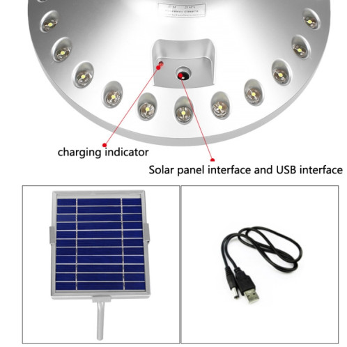 Lampe de moustique de commande de lumière solaire extérieure domestique (argent) SH901A1912-07