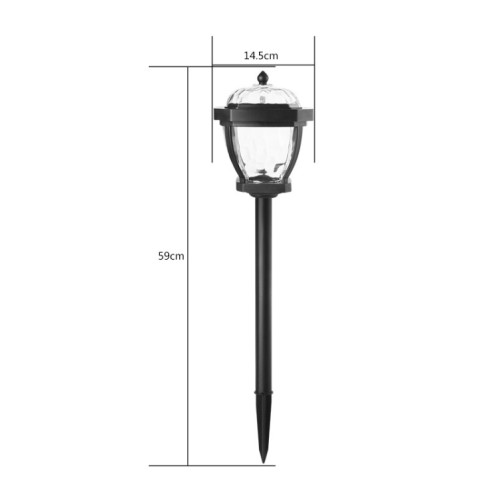 2 LED Solaire Étanche Etanche Jardin de jardin, Style: Lampe à gazon blanc blanche SH2301980-06