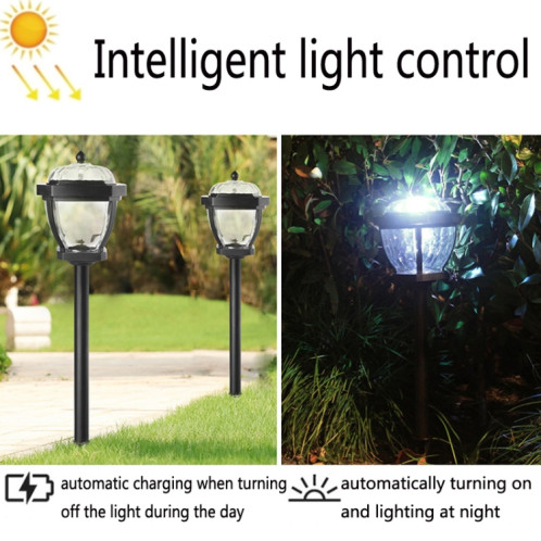 2 LED Solaire Étanche Etanche Jardin de jardin, Style: Lampe à gazon blanc blanche SH2301980-06
