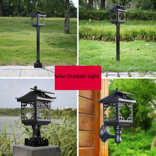 8 LED Solaire House extérieure Apparence Lawn Jardin Décoration Light (Casquette de colonne blanche) SH401D1592-07