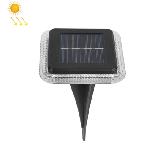 8 LED SOLAIRE EXTÉRIEUR EMTALLABLE TRANSPARENT LUMIÈRE EN BERDIÉ (LIGHT SQUAQUE-WHITE) SH101A1061-07