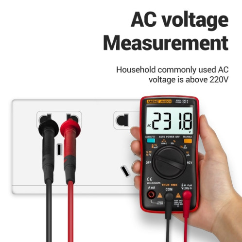 Aneng an8009 NVC Digital Affichage multimètre, spécification: standard (noir) SA201A202-07