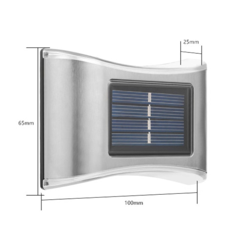 Lampe murale en acier inoxydable de jardin extérieur de 6 LED (lumière de couleur) SH101C164-08