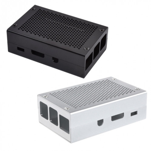 Boîte de refroidissement de grille en alliage d'aluminium pour la framboise PI 3 Modèle B PI 2 / B + argent avec ventilateur SH45041567-07