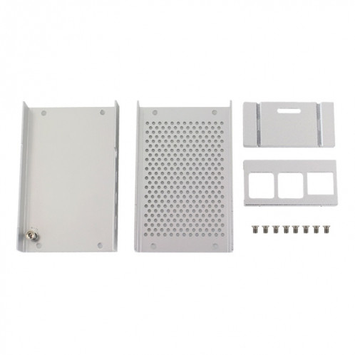 Boîte de refroidissement de grille en alliage d'aluminium pour la framboise PI 3 Modèle B PI 2 / B + argent avec ventilateur SH45041567-07