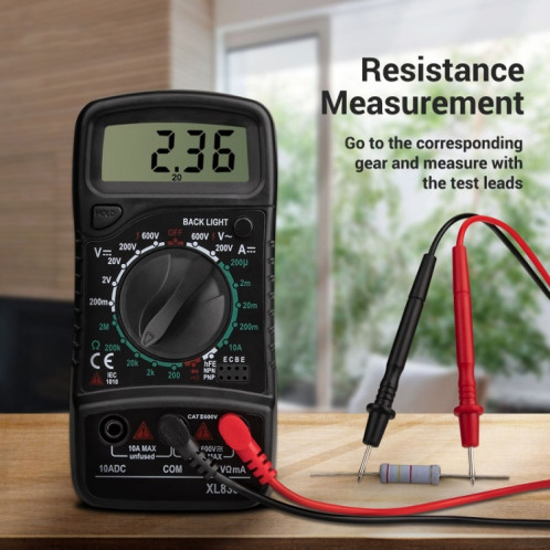 ANENG XL830L Multimètre numérique numérique multi-fonction multi-précision, spécification: standard + stylo supplémentaire supplémentaire (rouge) SA302C1529-07