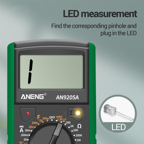 ANENG Automatique Multimètre numérique intelligent de haute précision de haute précision, Spécifications: an9205a (orange) SA301A1640-07