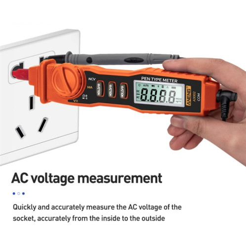 ANENG A3002 Multimètre intelligent de type haute précision de type stylo multi-fonction (orange) SA401A1055-07