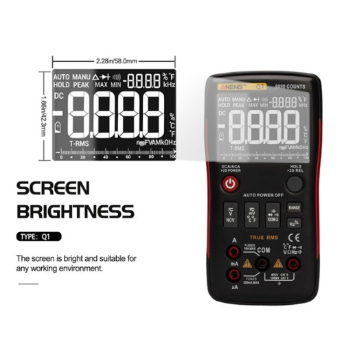 Aneng an-Q1 multimètre numérique intelligent de haute précision de haute précision, spécification: standard (orange) SA401A141-07