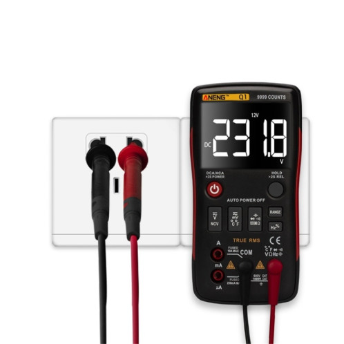 Aneng an-Q1 multimètre numérique intelligent de haute précision de haute précision, spécification: standard (rouge) SA401B925-07